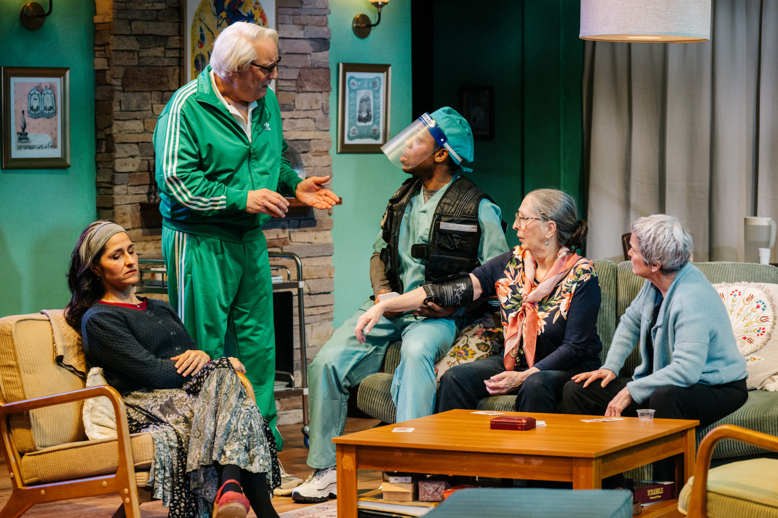 Claudia J. Arenas, Michael Russotto, Rob Boddie, Brigid Cleary, Naomi Jacobson | PHOTO CREDIT: Cameron Whitman
