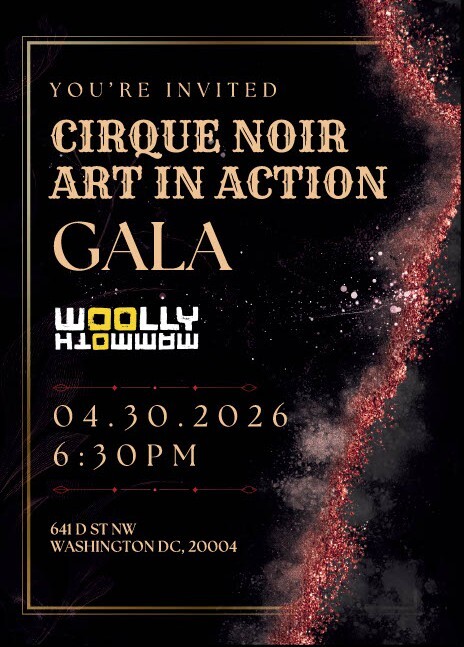 Cirque Noir Gala Home Page Graphic Showing Dates and Times, April 30, 2026 at 6:30 PM